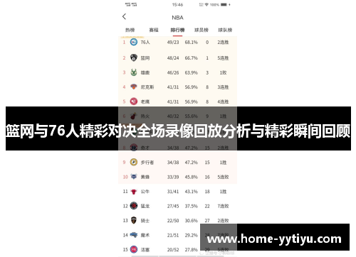 篮网与76人精彩对决全场录像回放分析与精彩瞬间回顾